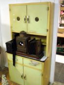 A retro metal kitchen cabinet