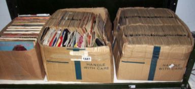 3 boxes of 45 rpm records