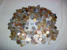 A quantity of mixed coins.