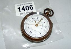 A Liga Chronograph pocket watch in working order
