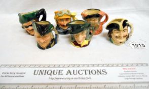 6 Royal Doulton small character jugs