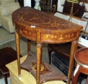 A mahogany drum table