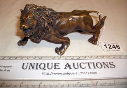 A 20th century bronze lion