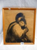 A print of a Native Canadian mother and child