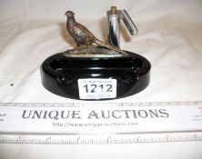 A Vintage cold painted spelter pheasant striker lighter