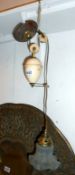 A French rise and fall ceiling light