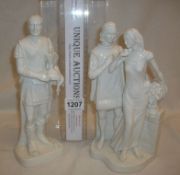 2 Shakespearian style figurines