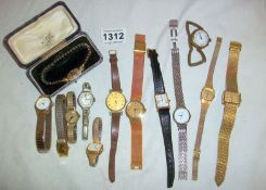 A quantity of ladies wrist watches