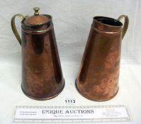 2 WAS Benson copper jugs