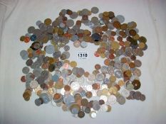 A quantity of mixed coins.