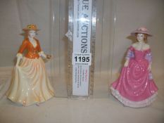 2 boxed Royal Doulton figurines, summer breeze and autumn stroll