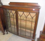 A mahogany astragal glazed cabinet a/f