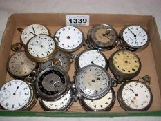 16 old gent's pocket watches