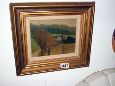 An oil on board 'Knatts Valley' by John Tanton