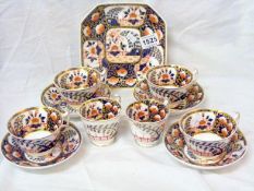 A Victorian Spode part tea set, 11 pieces