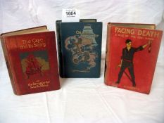 3 volumes by G A Henty including 'Facing Death' 1908