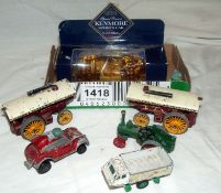 A mixed lot of die cast and a car whisky miniature