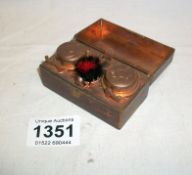 A Victorian travelling inkwell