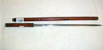 A short sword stick