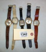 5 old watches including Jaquet-Droz