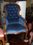 A Victorian mahogany Gentleman's chair