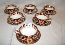 6 Royal Crown Derby tea cups and saucers