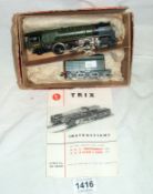 Aboxed Trix 236 4-6-2 Britannia Loco and tender, 3 rail