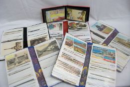 6 albums of assorted postcards