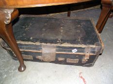An old travelling trunk