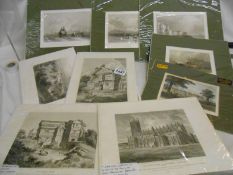 A quantity of unframed engravings