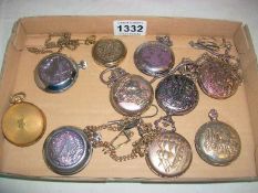 10 Full hunter gent's pocket watches