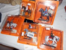 5 Del Prado boxed horse and soldier figures