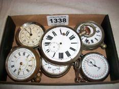 6 old gent's pocket watches