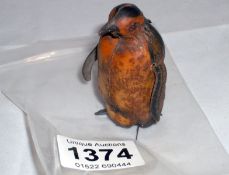 An early German tin plate clockwork penguin