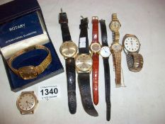 A quantity of watches including Rotary