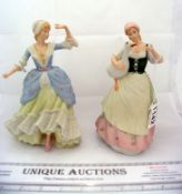 2 Wedgwood figurines, The Goose Girl and Little Bo Peep