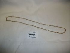 A yellow metal chain (tests as 9ct gold)