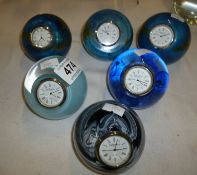 6 Caithness blue clocks