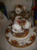 30 pieces of Royal Albert Old Country roses tea and dinner ware