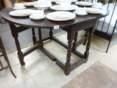 A Period oak gateleg table