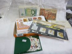 A quantity of stamps, bank notes etc