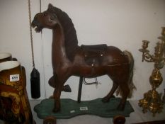 An old ride on toy horse