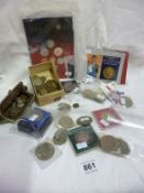 A quantity of coins including Â£5, Â£2 and commemorative.