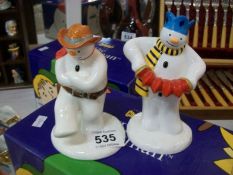 2 boxed Coalport Snowmen figures