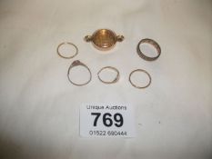 A small quantity of gold rings etc
