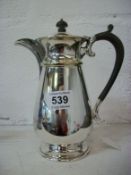 A Silver plated coffee pot