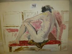 A Franklin White life study painting dated Dec. 1965