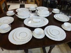 35 pieces of Royal Standard gold decorated dinner ware