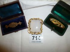 3 good old brooches