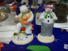 2 boxed Coalport Snowmen figures